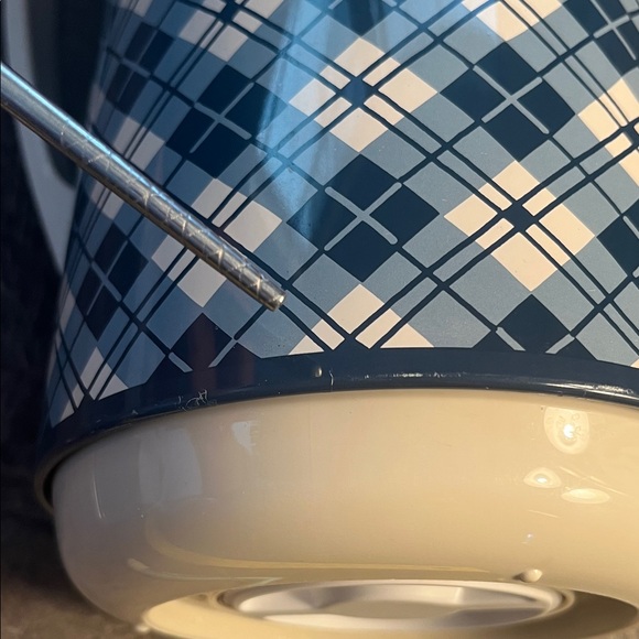 Corning Thermique vintage Blue and White Plaid Insulated Pitcher - Picture 11 of 11